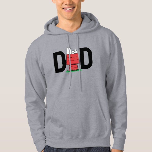 Peanuts Snoopy Hund House | Jag är Pappa Hoodie (Framsida)