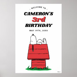 Peanuts Snoopy Hundhus Födelsedagsaffisch Poster
