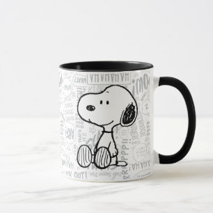PEANUTS Snoopy i svart-vit serier Mugg