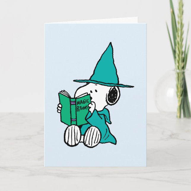 Peanuts Snoopy Magiska Drycker Halloween Kort (Framsida)