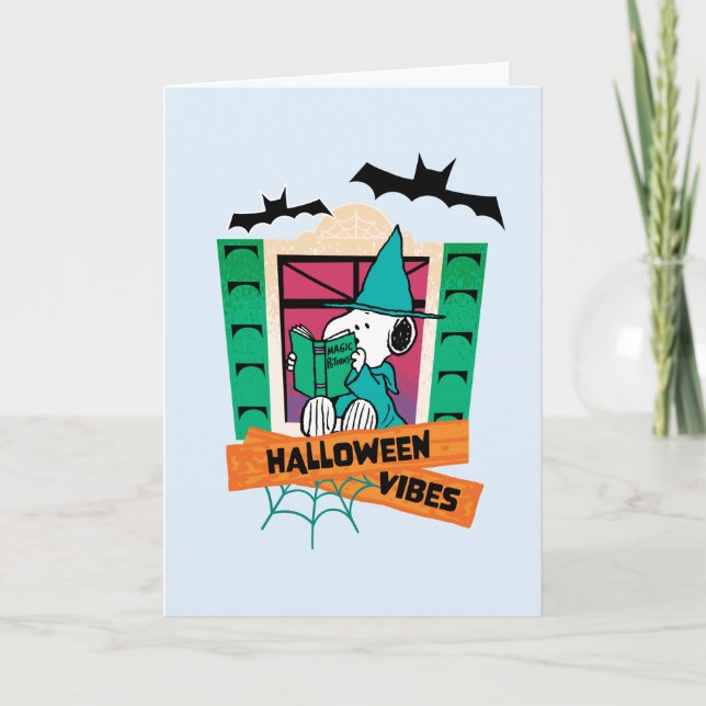 Peanuts Snoopy Magiska Drycker Halloween Kort (Framsida)