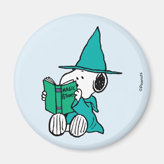 Peanuts Snoopy Magiska Drycker Halloween Magnet (Framsidan)