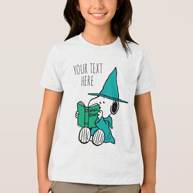 Peanuts Snoopy Magiska Drycker Halloween T Shirt (Framsida)