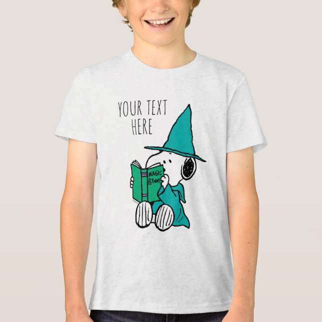 Peanuts Snoopy Magiska Drycker Halloween T Shirt (Framsida)