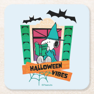 Peanuts Snoopy Magiska Drycker Halloween Underlägg Papper Kvadrat