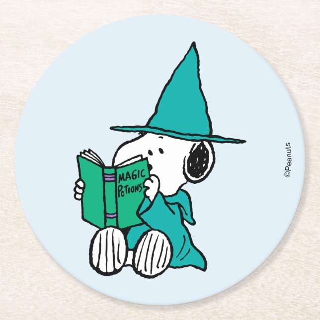 Peanuts Snoopy Magiska Drycker Halloween Underlägg Papper Rund (Framsidan)