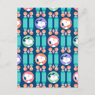 Peanuts   Snoopy Mörkblå Deco Dreams Mönster Vykort