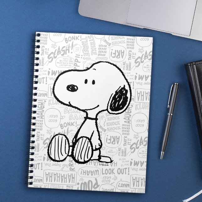 PEANUTS | Snoopy på svartvita Tecknader Anteckningsbok (Skapare uppladdad)