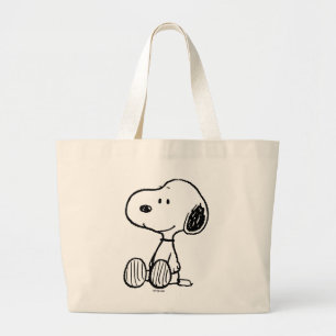 PEANUTS Snoopy på svartvita Tecknader Jumbo Tygkasse