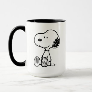 PEANUTS Snoopy på svartvita Tecknader Mugg