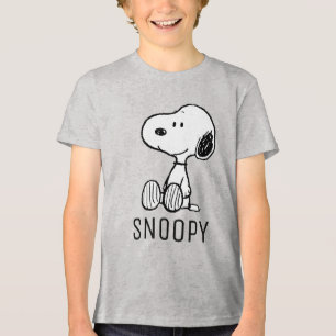 PEANUTS   Snoopy på svartvita Tecknader T Shirt