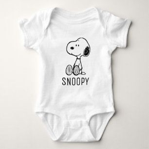PEANUTS   Snoopy på svartvita Tecknader T Shirt