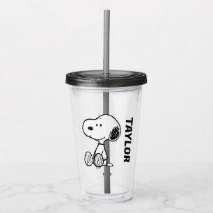 PEANUTS Snoopy på svartvita Tecknader Take Away Mugg