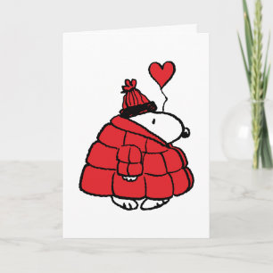 Peanuts   Snoopy Puffjacka Alla Hjärtans Dag Helgkort