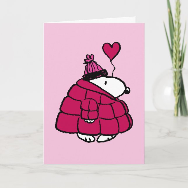 Peanuts | Snoopy Puffjällräkt Valentine Helgkort (Framsida)