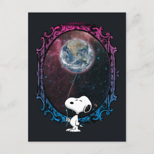 Peanuts   Snoopy Rymd Ballong Vykort