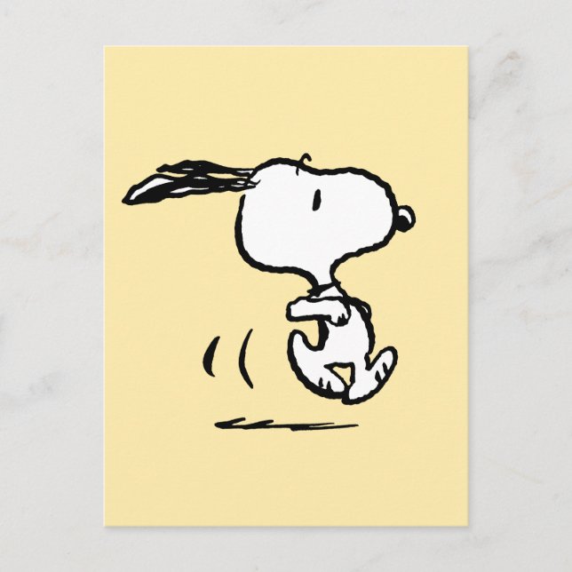 Peanuts | Snoopy springar Vykort (Framsida)