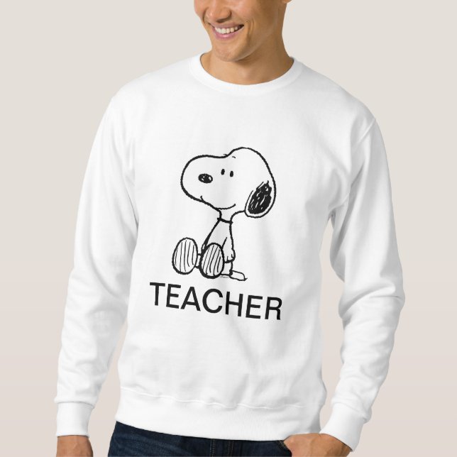PEANUTS | Snoopy Teacher Lång Ärmad Tröja (Framsida)