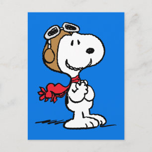 Peanuts   Snoopy The Flying Ace Vykort