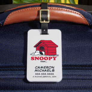 PEANUTS   Snoopy then & Now Bagagebricka