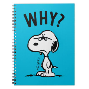Peanuts Snoopy undrar varför? Anteckningsbok