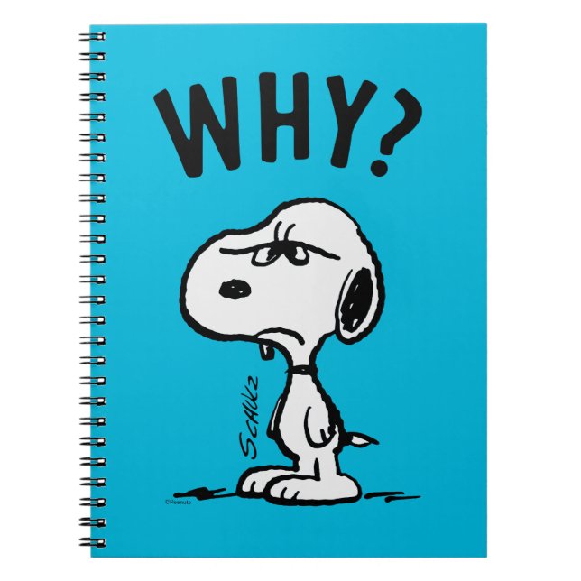 Peanuts | Snoopy undrar varför? Anteckningsbok (Framsidan)
