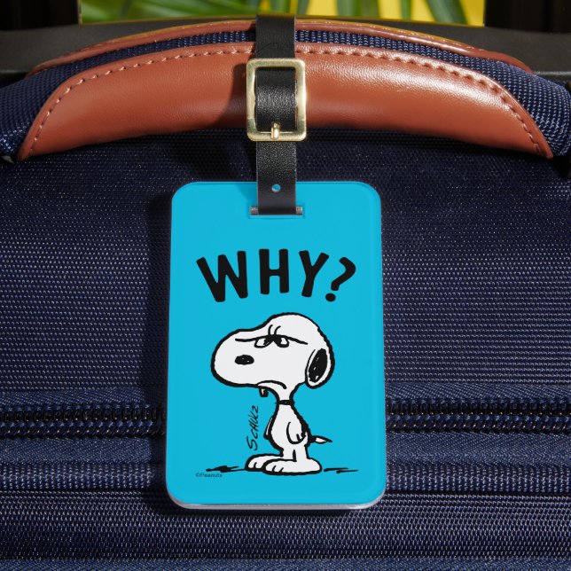 Peanuts | Snoopy undrar varför? Bagagebricka (Framsida Insitu 2)