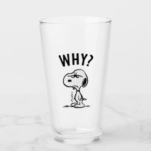 Peanuts Snoopy undrar varför? Glaskopp