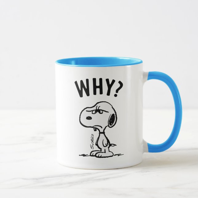 Peanuts | Snoopy undrar varför? Mugg (Höger)