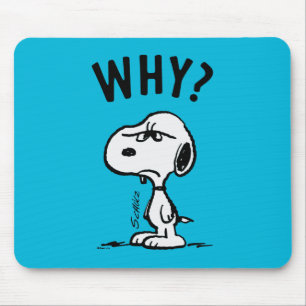 Peanuts Snoopy undrar varför? Musmatta