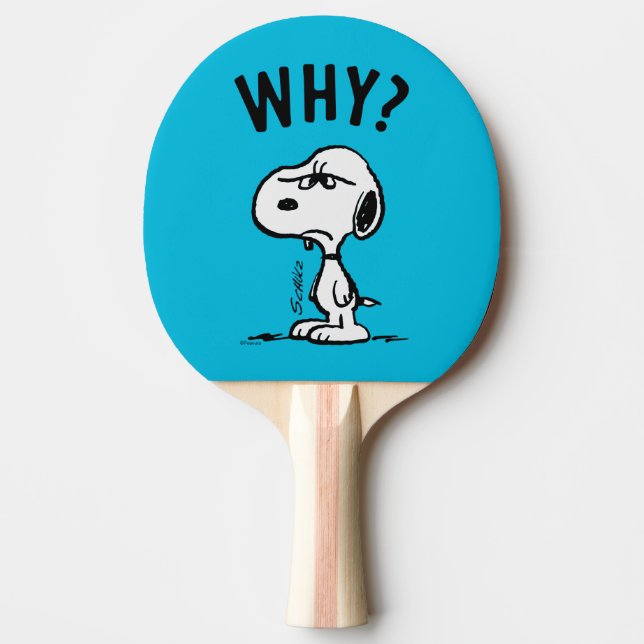 Peanuts | Snoopy undrar varför? Pingisracket (Framsidan)