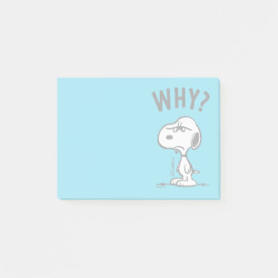 Peanuts Snoopy undrar varför? Post-it Block