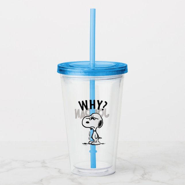 Peanuts | Snoopy undrar varför? Take Away Mugg (Framsida)
