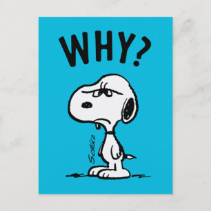 Peanuts Snoopy undrar varför? Vykort
