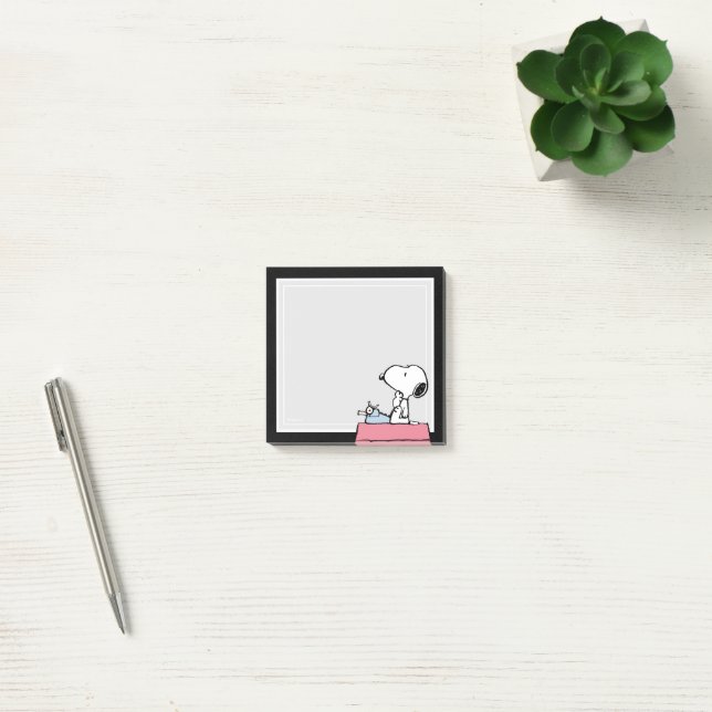 Peanuts | Snoopy vid skrivmaskinen Post-it Block (Kontor)