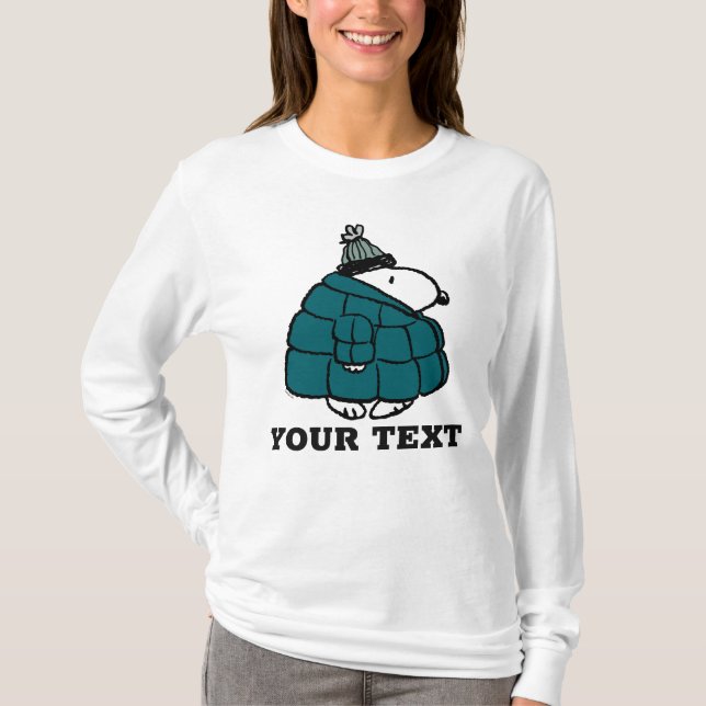 Peanuts | Snoopy Vinter Puffjacka T Shirt (Framsida)