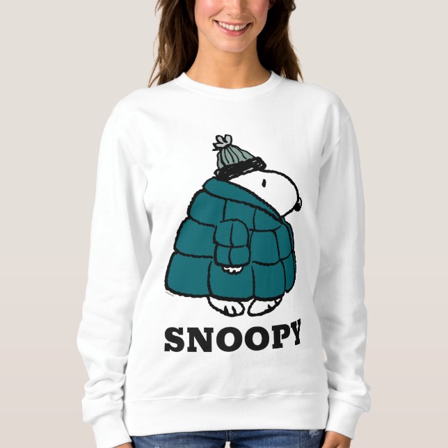 Peanuts | Snoopy Vinter Puffjacka T Shirt (Framsida)