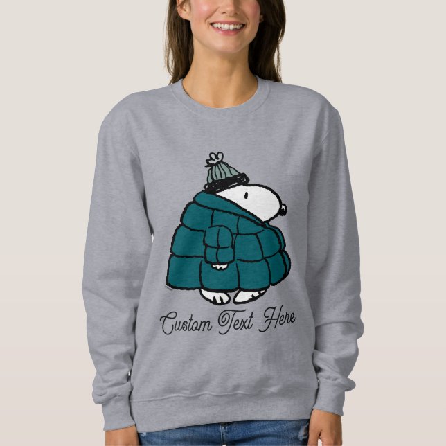 Peanuts | Snoopy Vinter Puffjacka T Shirt (Framsida)
