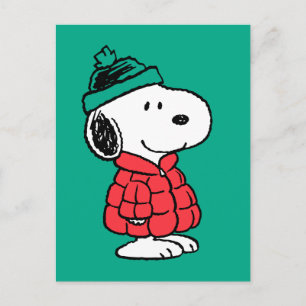 Peanuts   Snoopy vinterrock & mössa Vykort