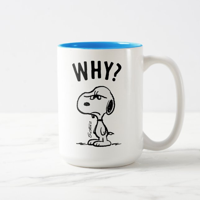 Peanuts | Snoopy Wonders Why? Två-Tonad Mugg (Höger)