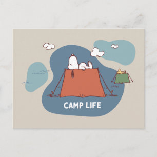 Peanuts Snoopy & Woodstock Camp Liv Vykort