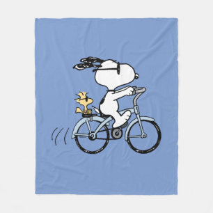 Peanuts   Snoopy & Woodstock Cykel Fleecefilt