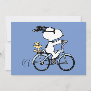 Peanuts Snoopy & Woodstock Cykel Kort