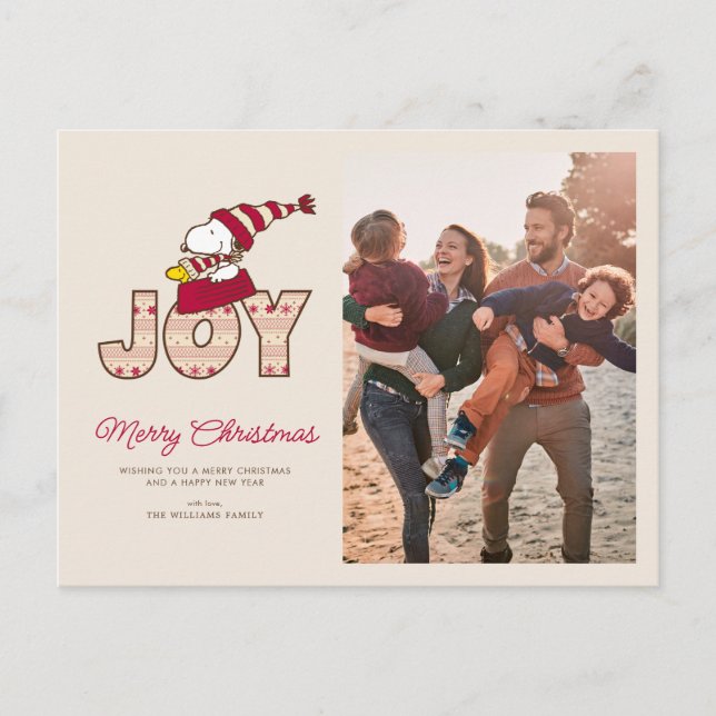 Peanuts | Snoopy & Woodstock Glädjeräkning Helg Vykort (Framsida)