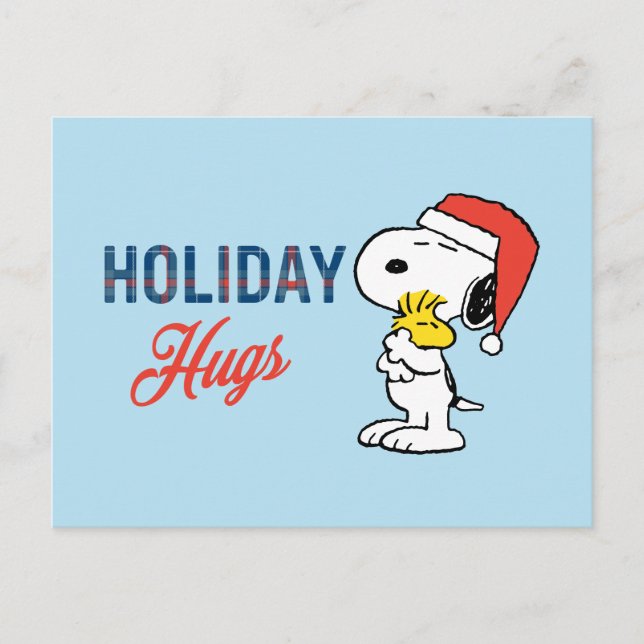 Peanuts | Snoopy & Woodstock Holiday Hugs Vykort (Framsida)