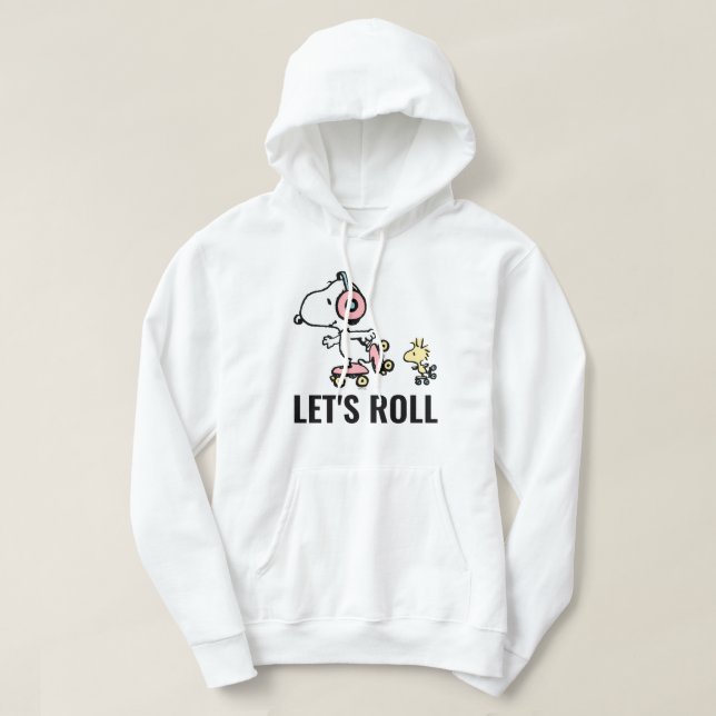 PEANUTS | Snoopy & Woodstock | Låt oss rulla Hoodie (Design framsida)