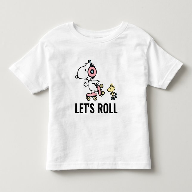 PEANUTS | Snoopy & Woodstock | Låt oss rulla T Shirt (Framsida)