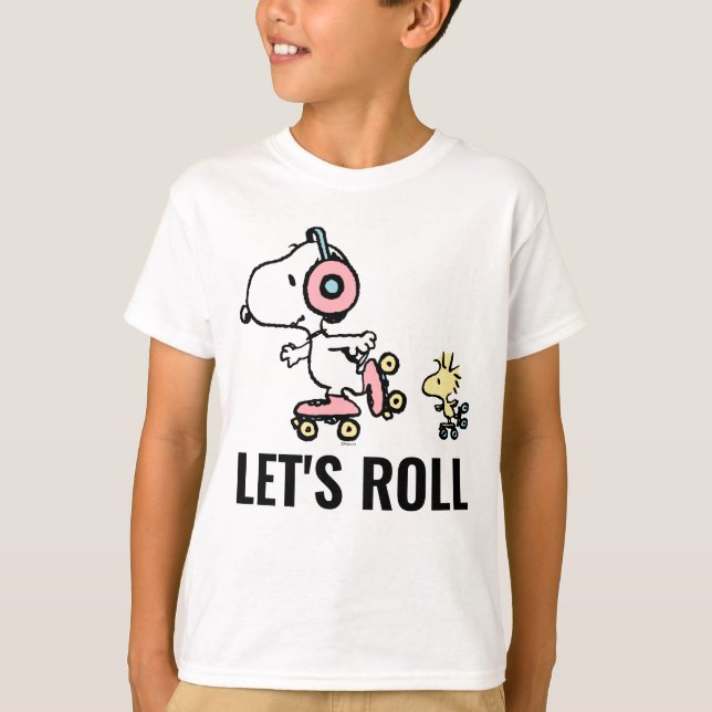 PEANUTS | Snoopy & Woodstock | Låt oss rulla T Shirt (Framsida)