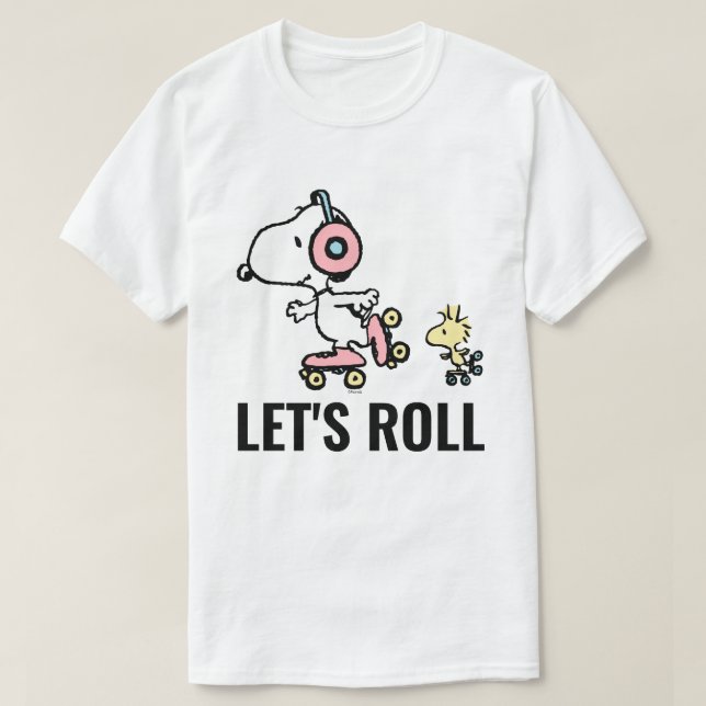 PEANUTS | Snoopy & Woodstock | Låt oss rulla T Shirt (Design framsida)