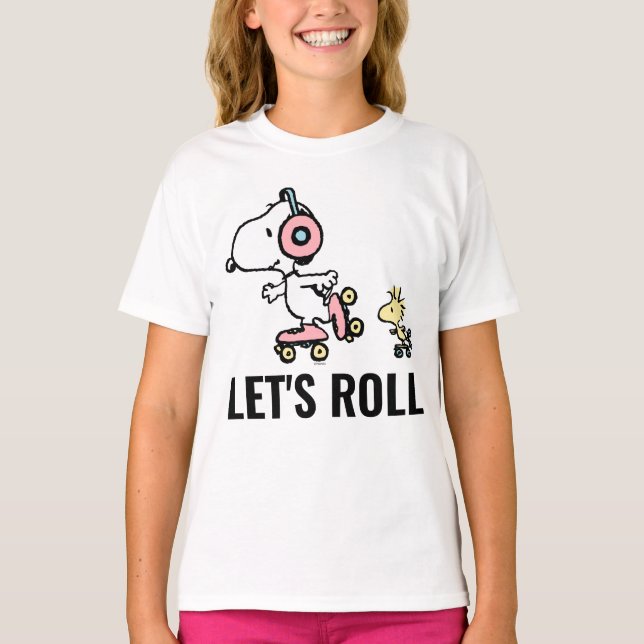 PEANUTS | Snoopy & Woodstock | Låt oss rulla T Shirt (Framsida)